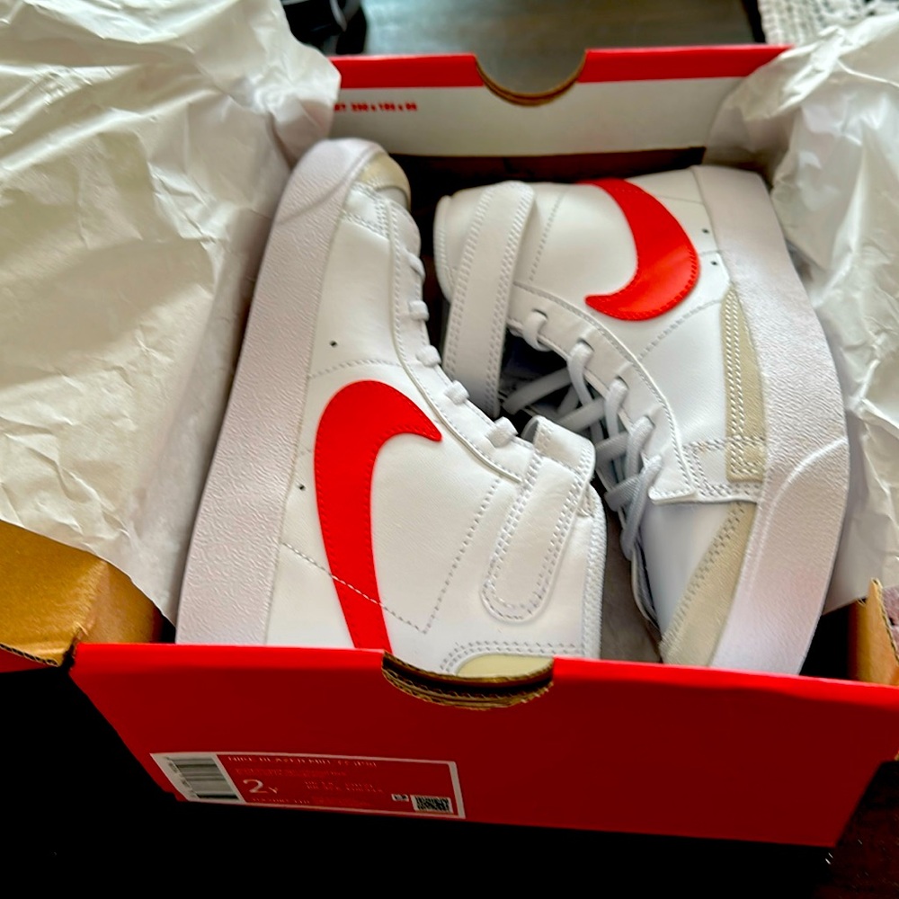 Kids size 2 Nike Blazer Mid- Brand New